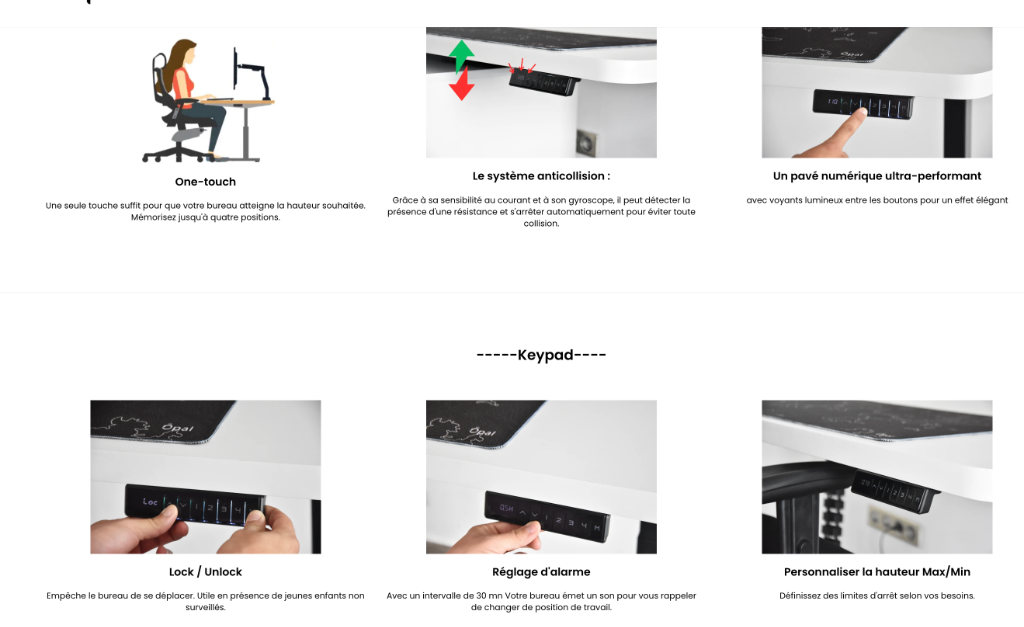 Bureau Assis-Debout Horizon
